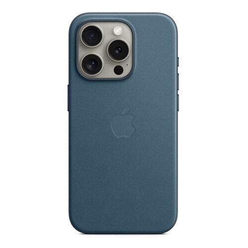 Apple Coque en tissage fin avec MagSafe pour iPhone 15 Pro - Bleu Pacifique prix maroc- Smartmarket.ma