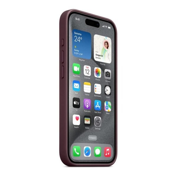 Apple Coque en tissage fin avec MagSafe pour iPhone 15 Pro - Mûre prix maroc- Smartmarket.ma
