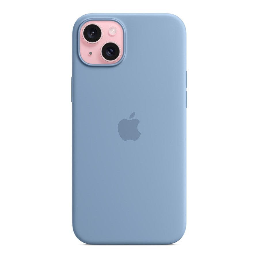 Apple Coque en silicone avec MagSafe pour iPhone 15 Plus - Bleu d'hiver prix maroc- Smartmarket.ma