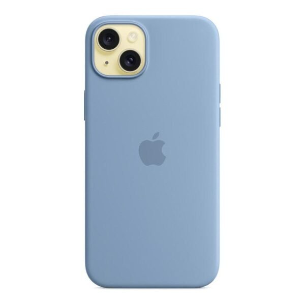 Apple Coque en silicone avec MagSafe pour iPhone 15 Plus - Bleu d'hiver prix maroc- Smartmarket.ma