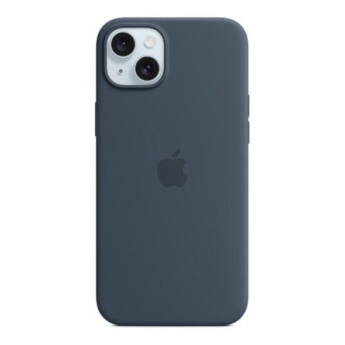 MN0006067683 Apple Coque en silicone avec MagSafe pour iPhone 15 Plus - Bleu orage prix maroc- Smartmarket.ma