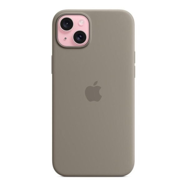Apple Coque en silicone avec MagSafe pour iPhone 15 Plus - Argile prix maroc- Smartmarket.ma
