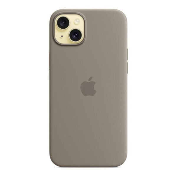 Apple Coque en silicone avec MagSafe pour iPhone 15 Plus - Argile prix maroc- Smartmarket.ma