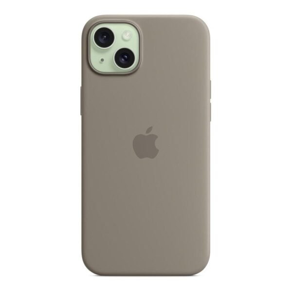 Apple Coque en silicone avec MagSafe pour iPhone 15 Plus - Argile prix maroc- Smartmarket.ma