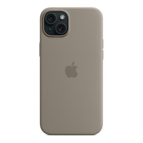 Apple Coque en silicone avec MagSafe pour iPhone 15 Plus - Argile prix maroc- Smartmarket.ma