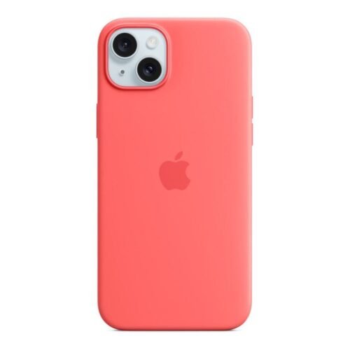 MN0006067699 Apple Coque en silicone avec MagSafe pour iPhone 15 Plus - Goyave prix maroc- Smartmarket.ma