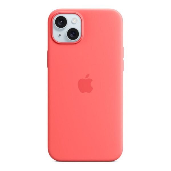 Apple Coque en silicone avec MagSafe pour iPhone 15 Plus - Goyave prix maroc- Smartmarket.ma