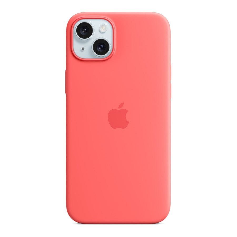 Apple Coque en silicone avec MagSafe pour iPhone 15 Plus - Goyave prix maroc- Smartmarket.ma