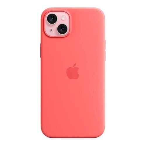 Apple Coque en silicone avec MagSafe pour iPhone 15 Plus - Goyave prix maroc- Smartmarket.ma