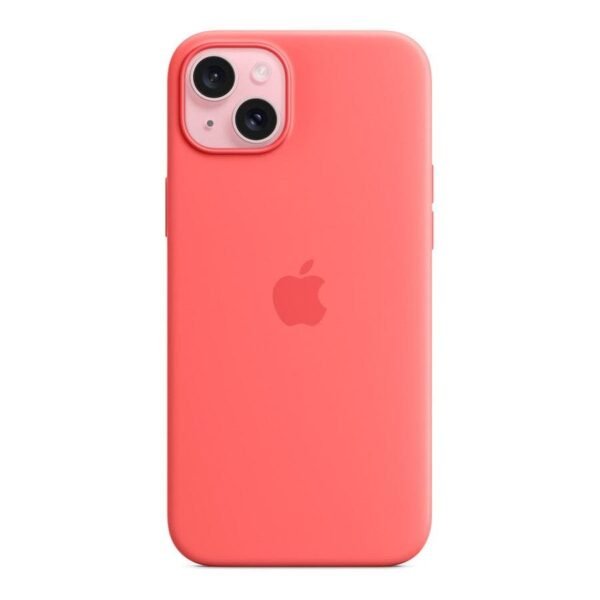 Apple Coque en silicone avec MagSafe pour iPhone 15 Plus - Goyave prix maroc- Smartmarket.ma