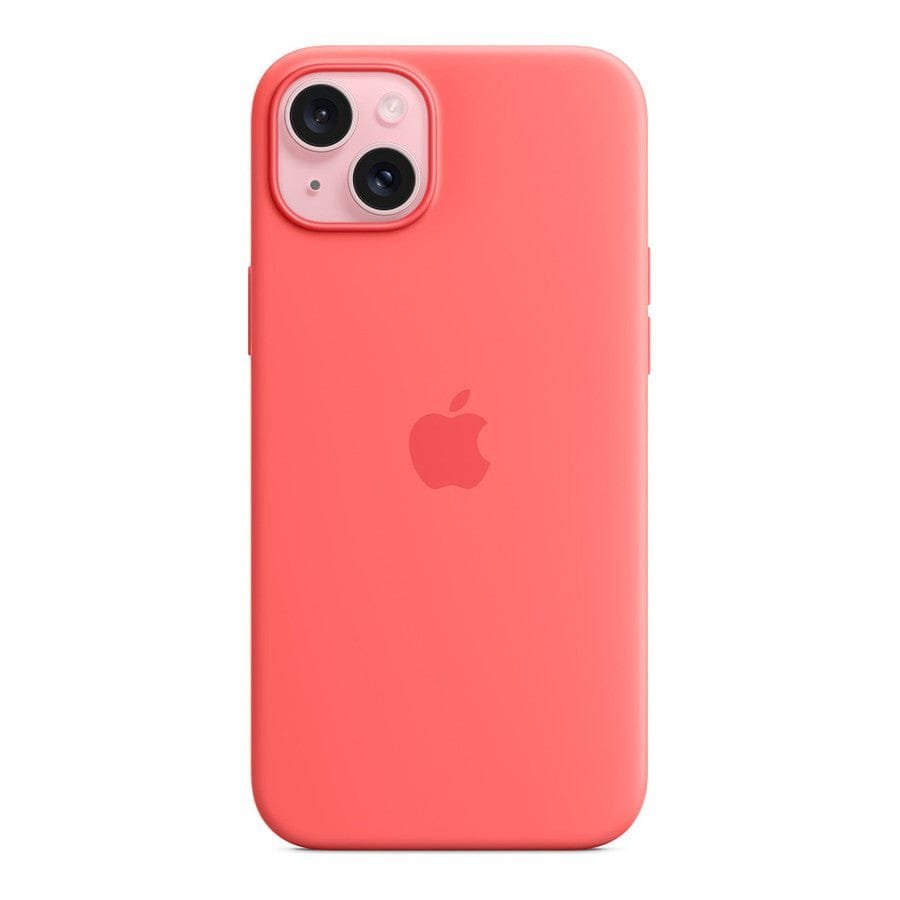 Apple Coque en silicone avec MagSafe pour iPhone 15 Plus - Goyave prix maroc- Smartmarket.ma