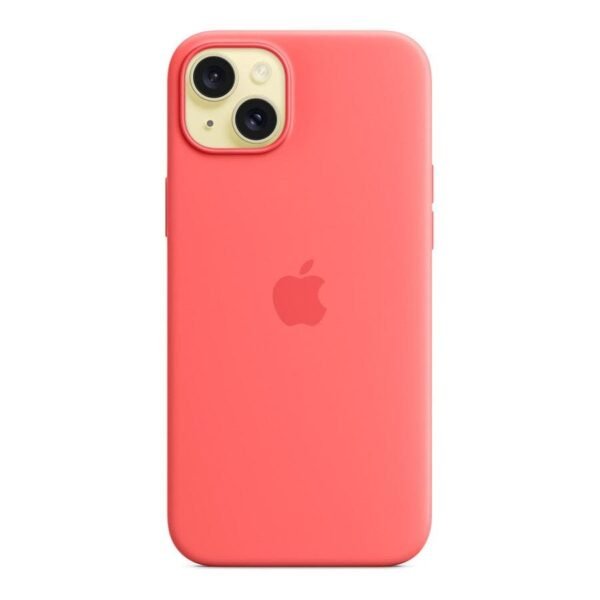 Apple Coque en silicone avec MagSafe pour iPhone 15 Plus - Goyave prix maroc- Smartmarket.ma