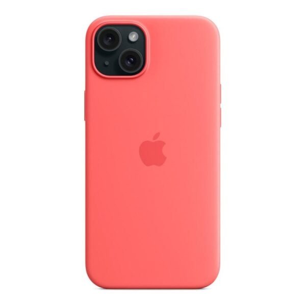Apple Coque en silicone avec MagSafe pour iPhone 15 Plus - Goyave prix maroc- Smartmarket.ma