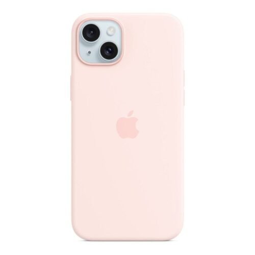 MN0006067714 Apple Coque en silicone avec MagSafe pour iPhone 15 Plus - Rose pâle prix maroc- Smartmarket.ma