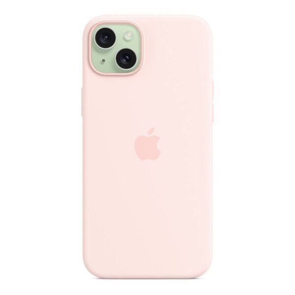 Apple Coque en silicone avec MagSafe pour iPhone 15 Plus - Rose pâle prix maroc- Smartmarket.ma