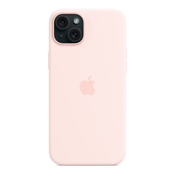 Apple Coque en silicone avec MagSafe pour iPhone 15 Plus - Rose pâle prix maroc- Smartmarket.ma