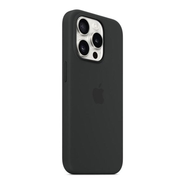 Apple Coque en silicone avec MagSafe pour iPhone 15 Pro - Noir prix maroc- Smartmarket.ma