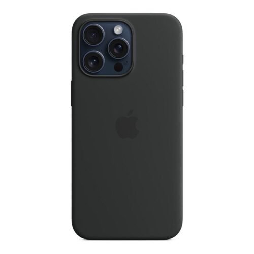 Apple Coque en silicone avec MagSafe pour iPhone 15 Pro Max - Noir prix maroc- Smartmarket.ma