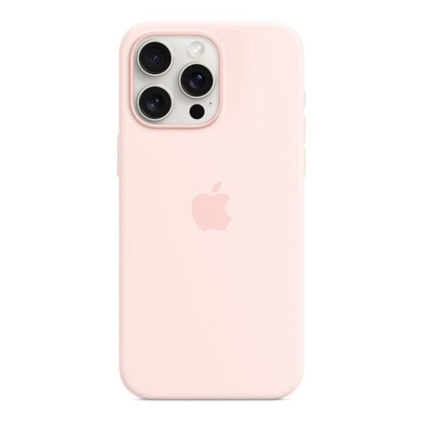 Apple Coque en silicone avec MagSafe pour iPhone 15 Pro Max - Rose pâle prix maroc- Smartmarket.ma