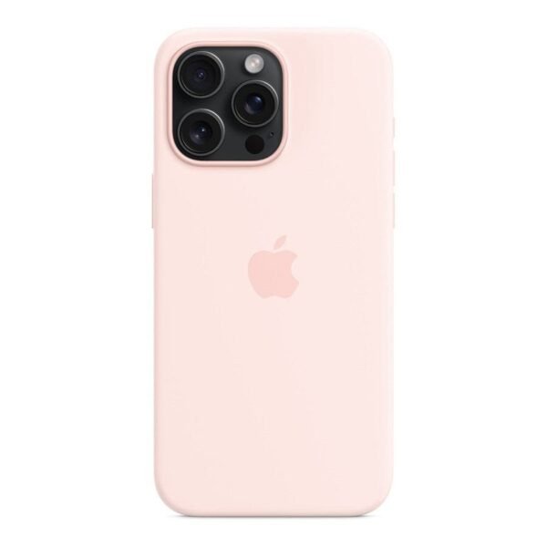 Apple Coque en silicone avec MagSafe pour iPhone 15 Pro Max - Rose pâle prix maroc- Smartmarket.ma