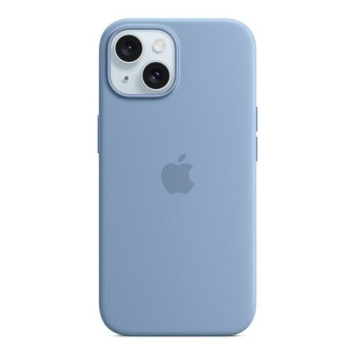 MN0006067875 Apple Coque en silicone avec MagSafe pour iPhone 15 - Bleu d'hiver prix maroc- Smartmarket.ma