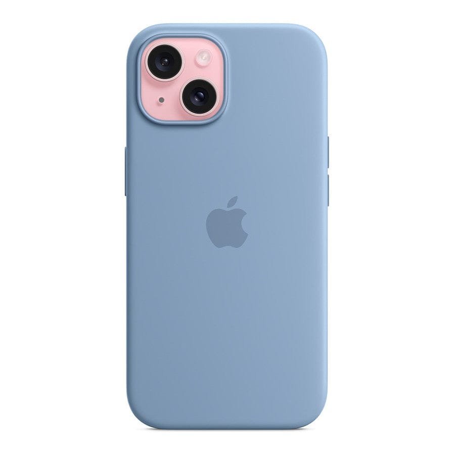 Apple Coque en silicone avec MagSafe pour iPhone 15 - Bleu d'hiver prix maroc- Smartmarket.ma