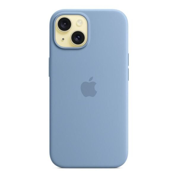 Apple Coque en silicone avec MagSafe pour iPhone 15 - Bleu d'hiver prix maroc- Smartmarket.ma
