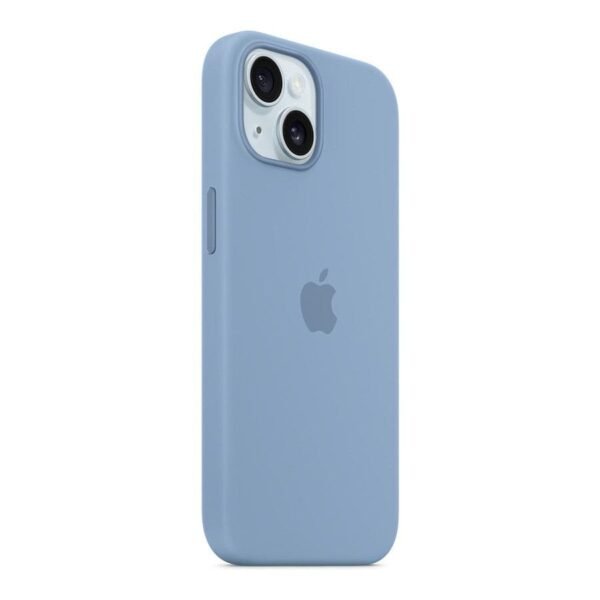 Apple Coque en silicone avec MagSafe pour iPhone 15 - Bleu d'hiver prix maroc- Smartmarket.ma