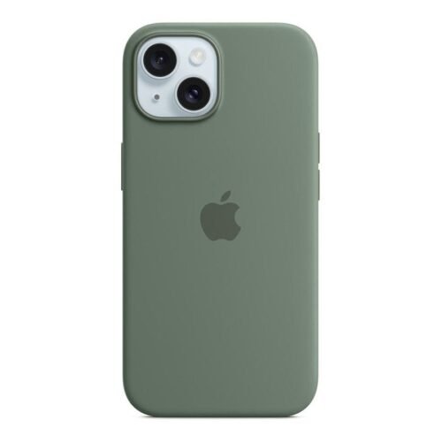 MN0006067905 Apple Coque en silicone avec MagSafe pour iPhone 15 - Cyprès prix maroc- Smartmarket.ma