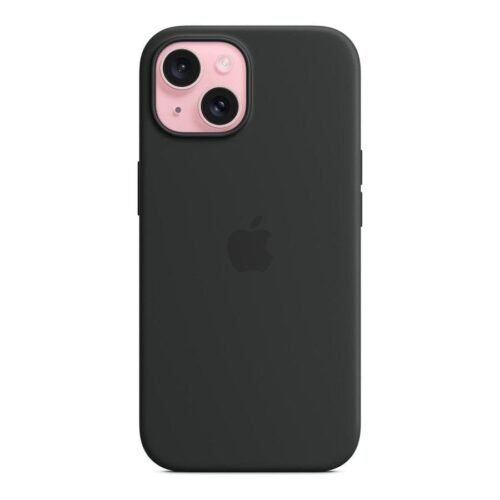 Apple Coque en silicone avec MagSafe pour iPhone 15 - Noir prix maroc- Smartmarket.ma