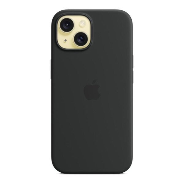 Apple Coque en silicone avec MagSafe pour iPhone 15 - Noir prix maroc- Smartmarket.ma