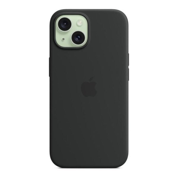 Apple Coque en silicone avec MagSafe pour iPhone 15 - Noir prix maroc- Smartmarket.ma