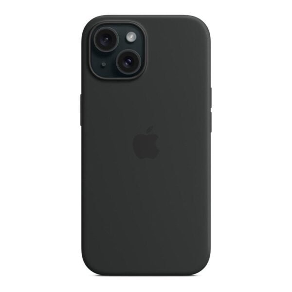 Apple Coque en silicone avec MagSafe pour iPhone 15 - Noir prix maroc- Smartmarket.ma