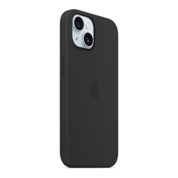 Apple Coque en silicone avec MagSafe pour iPhone 15 - Noir prix maroc- Smartmarket.ma