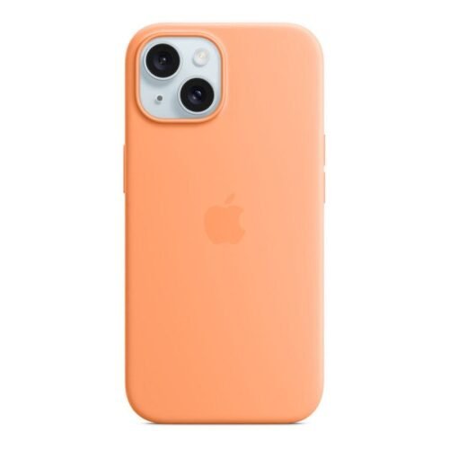 MN0006067927 Apple Coque en silicone avec MagSafe pour iPhone 15 - Sorbet à l'orange prix maroc- Smartmarket.ma