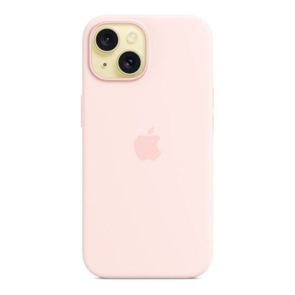 Apple Coque en silicone avec MagSafe pour iPhone 15 - Rose pâle prix maroc- Smartmarket.ma