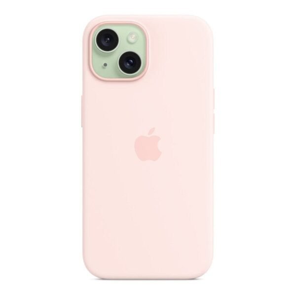 Apple Coque en silicone avec MagSafe pour iPhone 15 - Rose pâle prix maroc- Smartmarket.ma