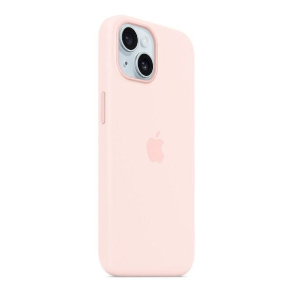 Apple Coque en silicone avec MagSafe pour iPhone 15 - Rose pâle prix maroc- Smartmarket.ma