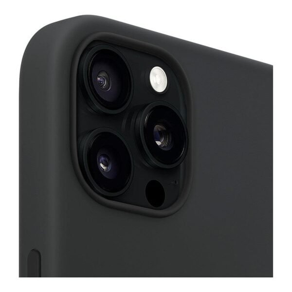 Akashi Coque de protection MagSafe en silicone noir- Apple iPhone 15 Pro prix maroc- Smartmarket.ma