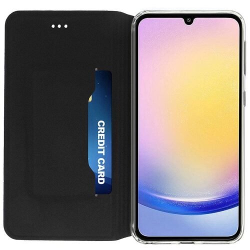 Akashi Etui Folio (noir) - Samsung Galaxy A25 prix maroc- Smartmarket.ma