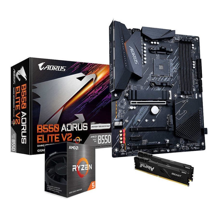 AMD Ryzen 5 5600X - Gigabyte B550 - RAM 16 Go 3200 MHz prix maroc- Smartmarket.ma