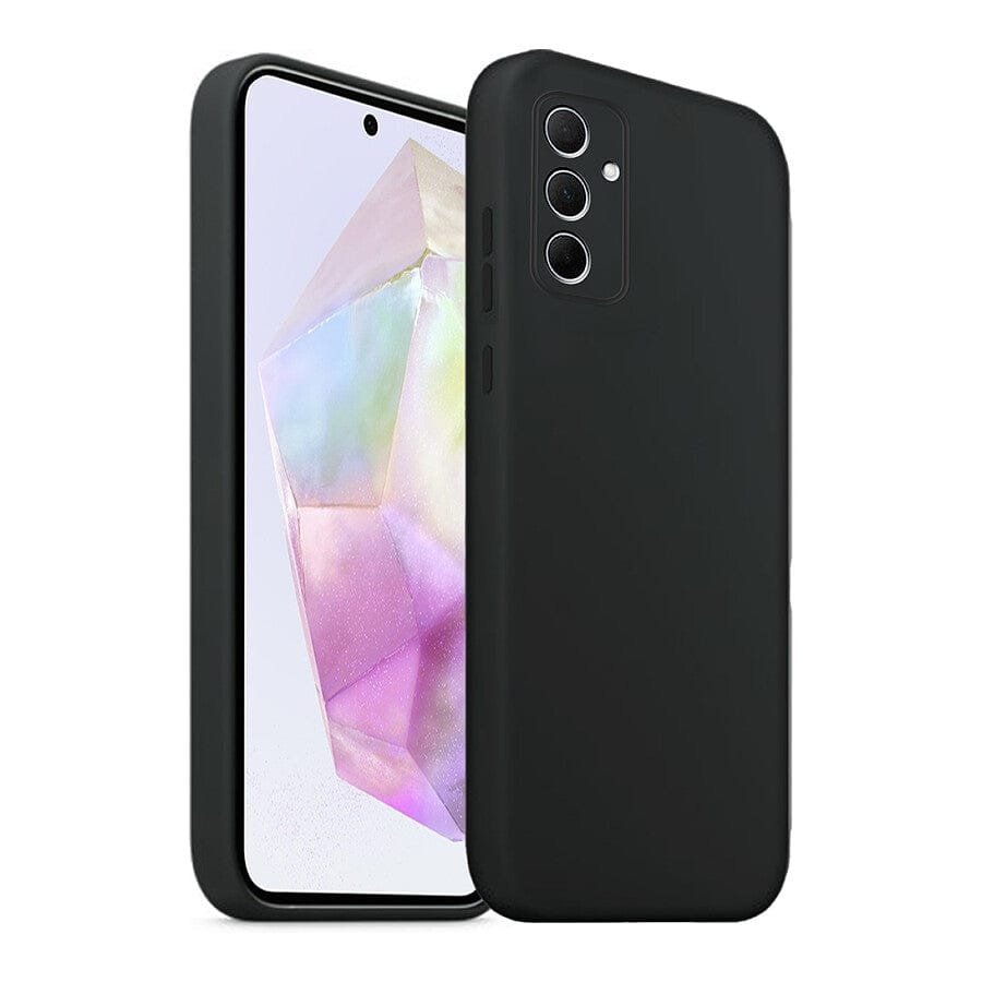 Akashi Coque de protection en silicone noir- Samsung Galaxy A35 5G prix maroc- Smartmarket.ma