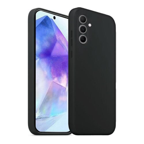 MN0006116534 Akashi Coque de protection en silicone noir- Samsung Galaxy A55 5G prix maroc- Smartmarket.ma
