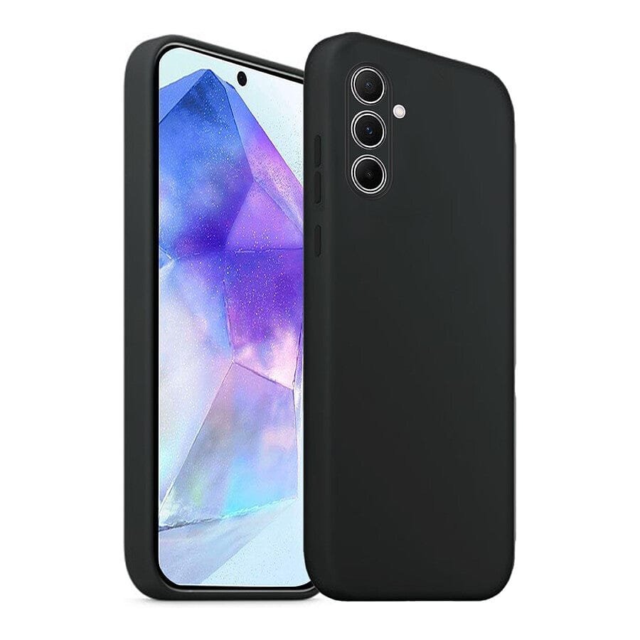 Akashi Coque de protection en silicone noir- Samsung Galaxy A55 5G prix maroc- Smartmarket.ma