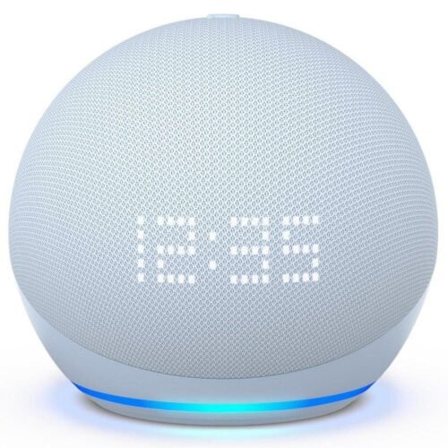 Amazon Echo Dot (5. Gen) Clock - Cloud blue prix maroc- Smartmarket.ma