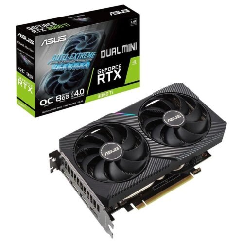 ASUS GeForce RTX Dual 3060 Ti O8G Mini V2 (LHR) - Carte Graphique