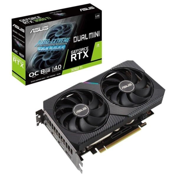 ASUS GeForce RTX Dual 3060 Ti O8G Mini V2 (LHR) - Carte Graphique
