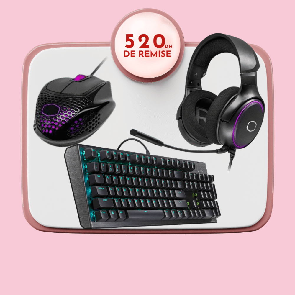 Cooler Master MH650 + Cooler Master CK550 + Cooler Master MM720 Noir Mat prix maroc- Smartmarket.ma