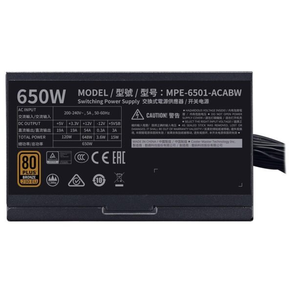 Cooler Master MWE 650 Bronze V2 230 V prix maroc- Smartmarket.ma