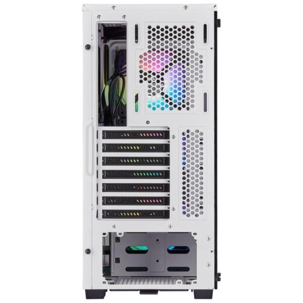 Corsair iCUE 220T RGB Tempered Glass Blanc - Boîtier moyen-tour connecté prix maroc- Smartmarket.ma